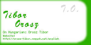 tibor orosz business card